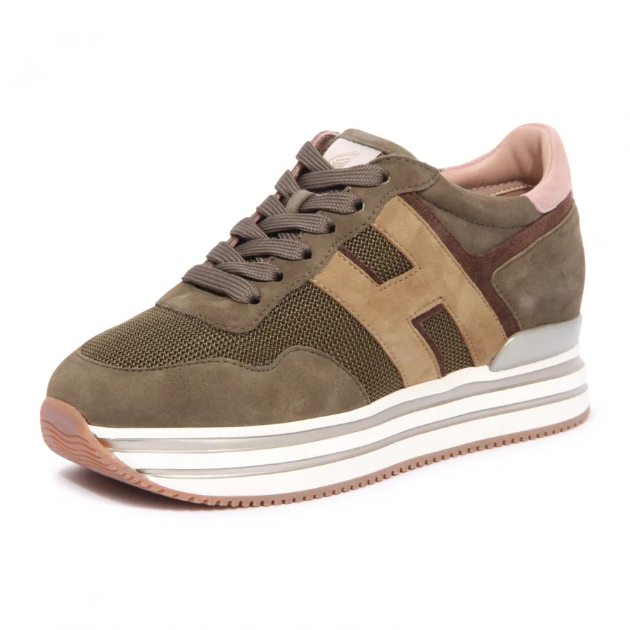 0719AU sneaker donna HOGAN MIDI PLATFORM woman shoes green
