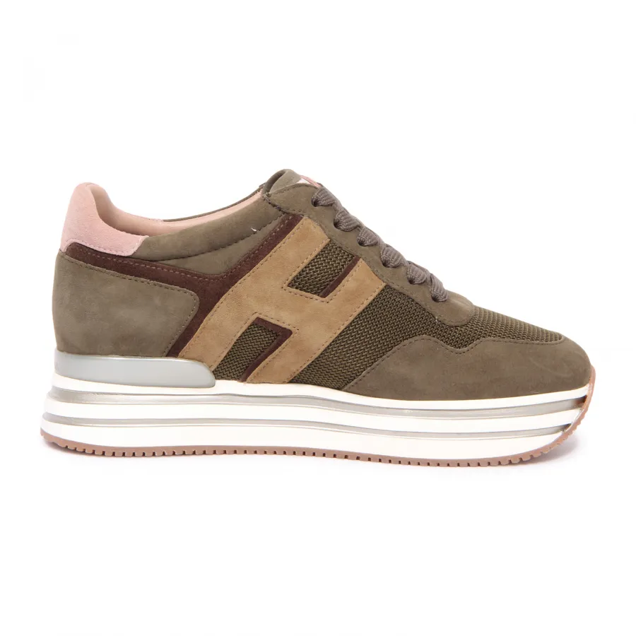 0719AU sneaker donna HOGAN MIDI PLATFORM woman shoes green