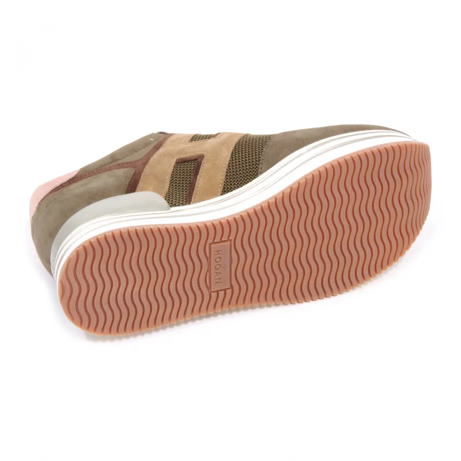 0719AU sneaker donna HOGAN MIDI PLATFORM woman shoes green