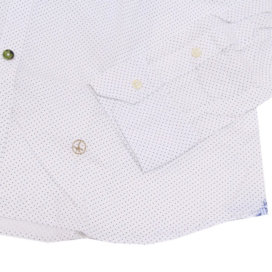 1768X camicia uomo AT.P.CO white/blue cotton shirt man