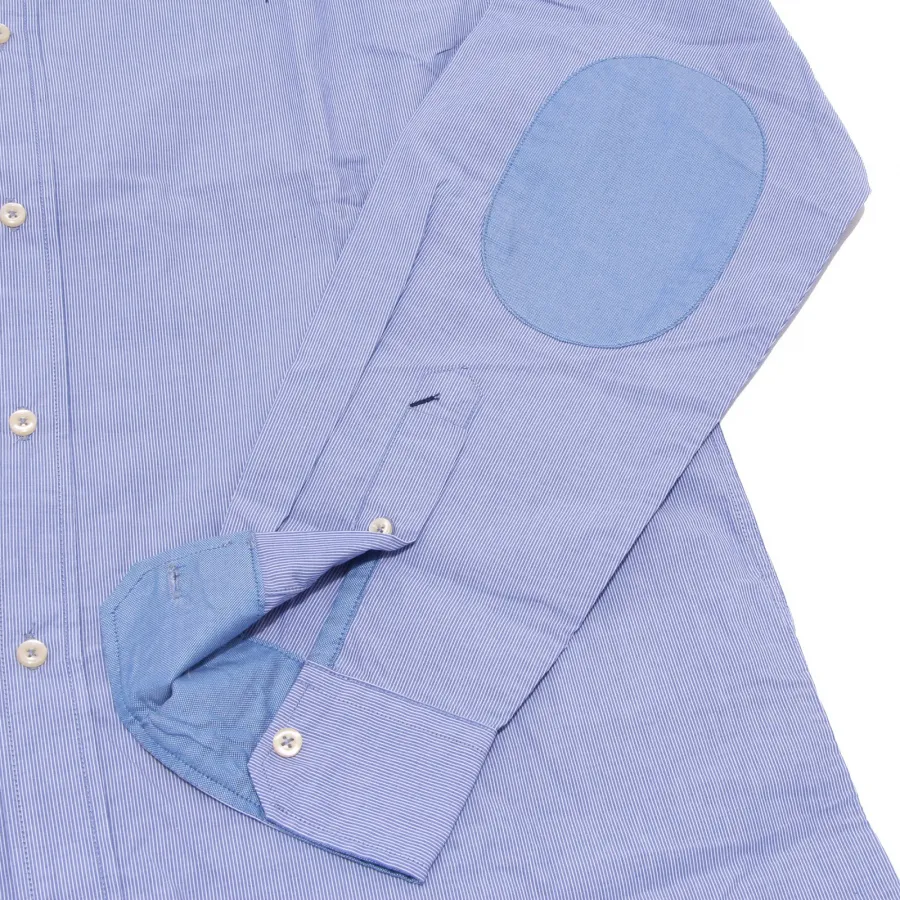3664K camicia uomo U.S. POLO ASSN. SLIM FIT blue/white striped shirt cotton man