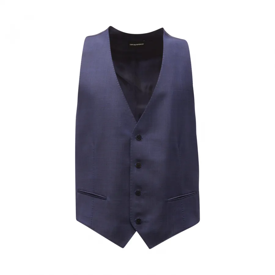 9159AT abito con gilet uomo ARMANI EMPORIO man wool suit blue