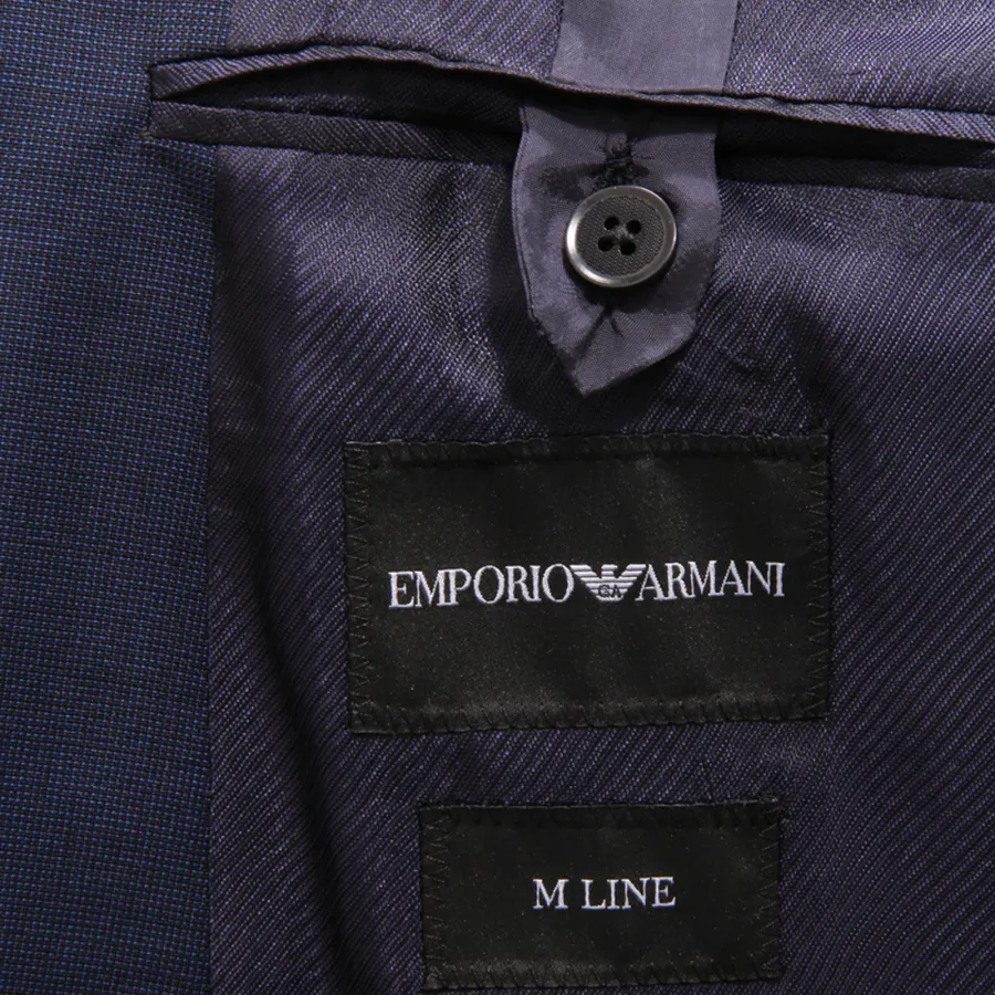 9159AT abito con gilet uomo ARMANI EMPORIO man wool suit blue