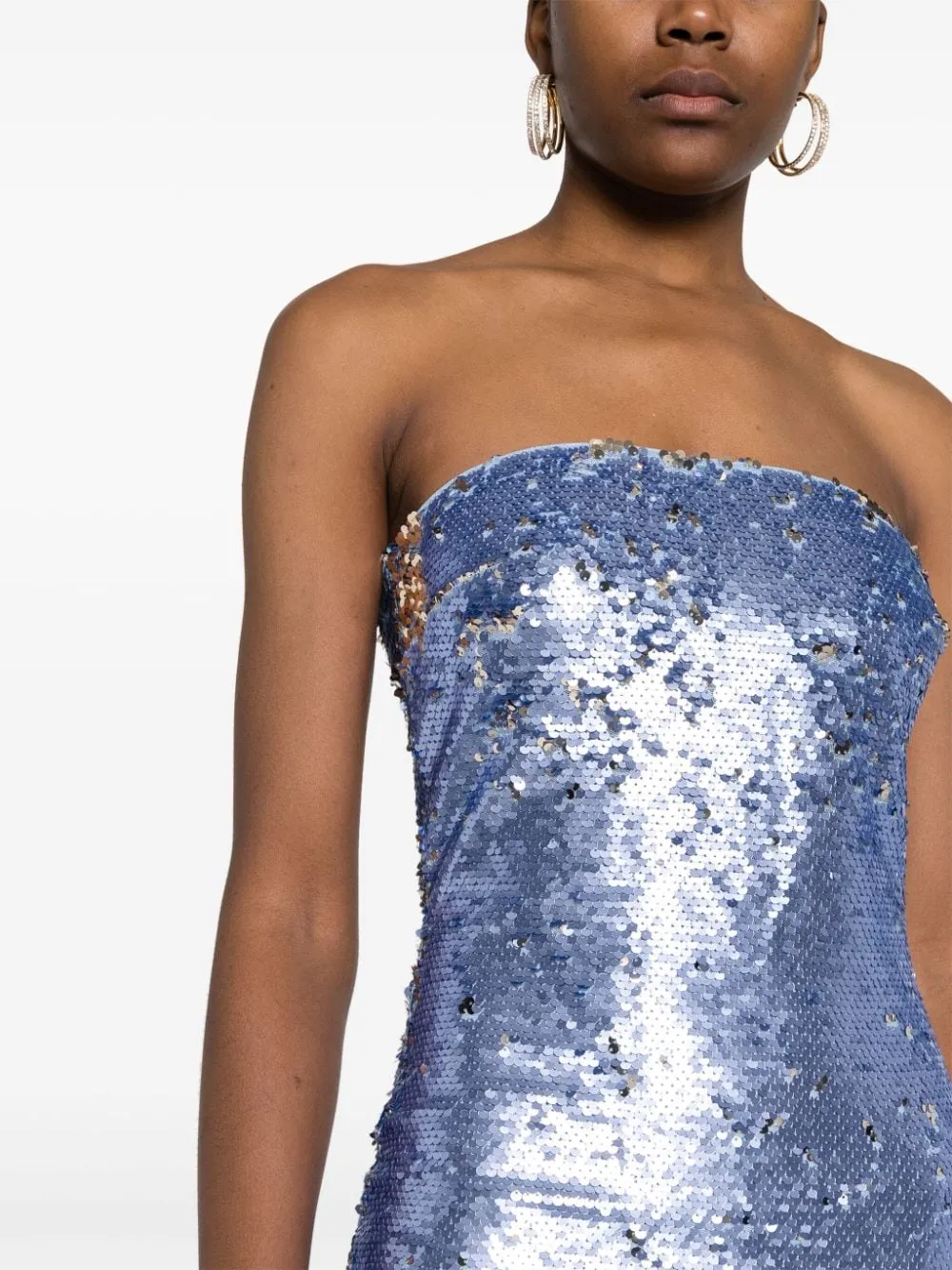 Abito midi con paillettes in viola - donna