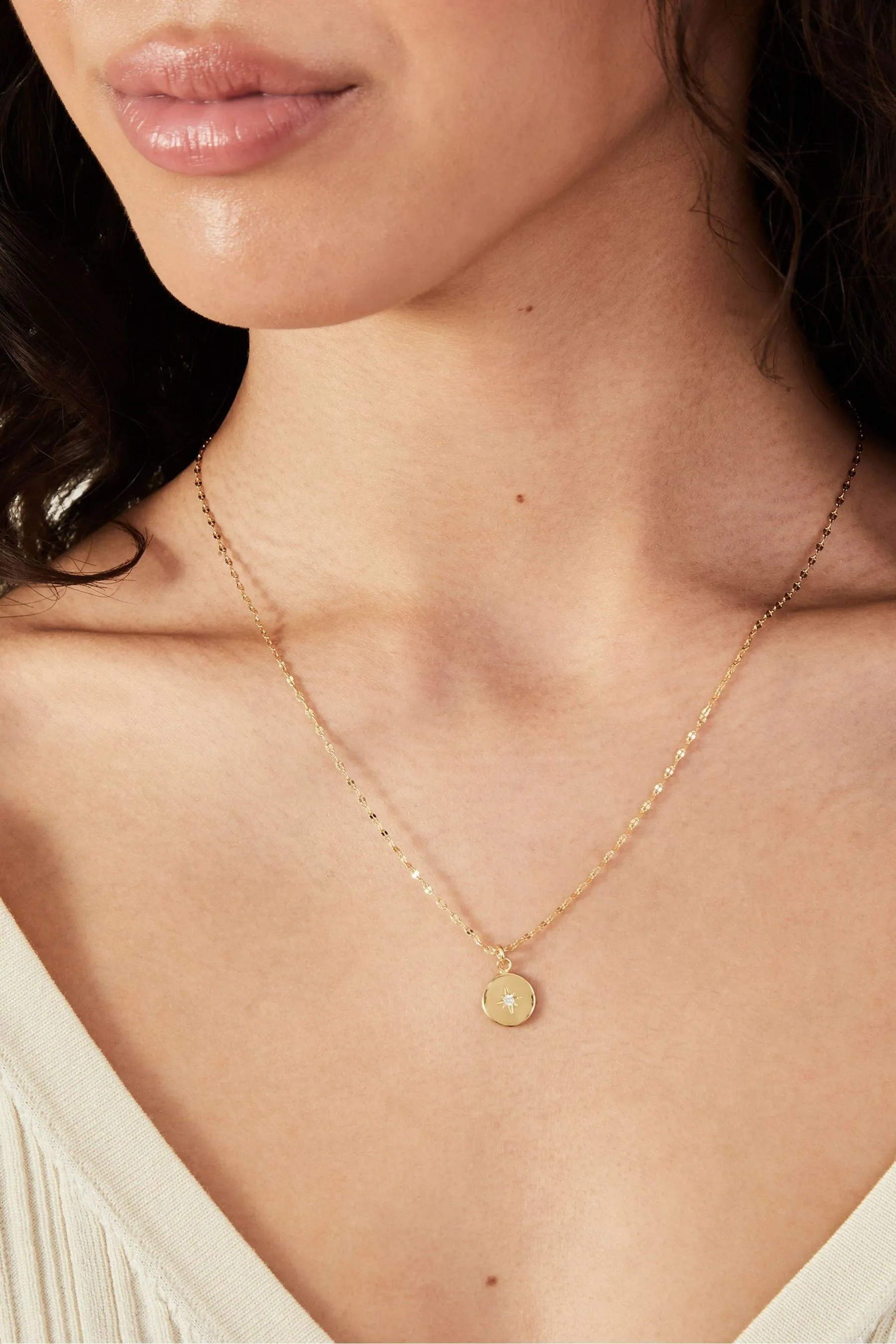 Accessorize - Collana con stella placcata 14 ct