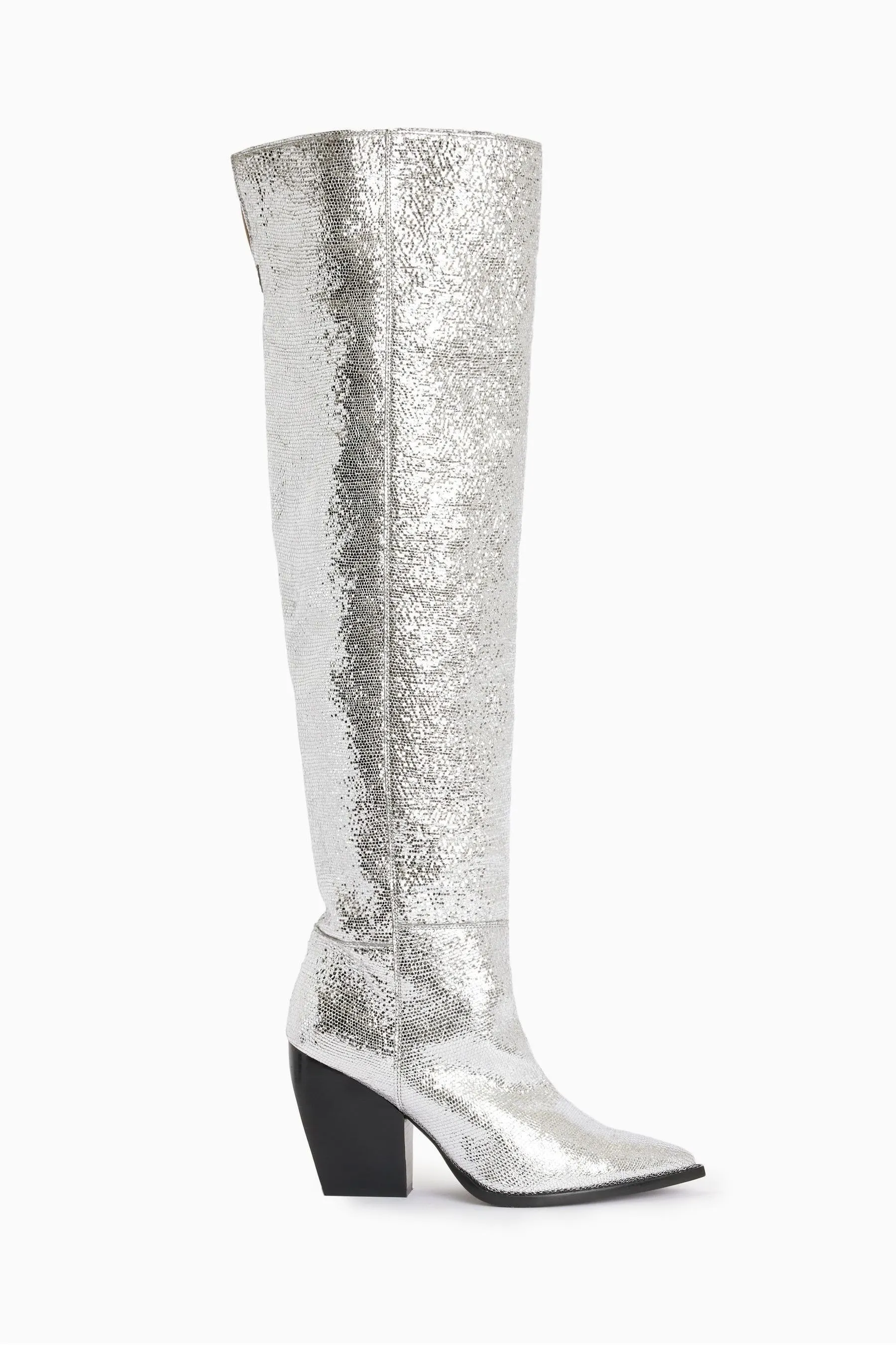 AllSaints - Argento - Reina Dettagli metallizzati Stivali