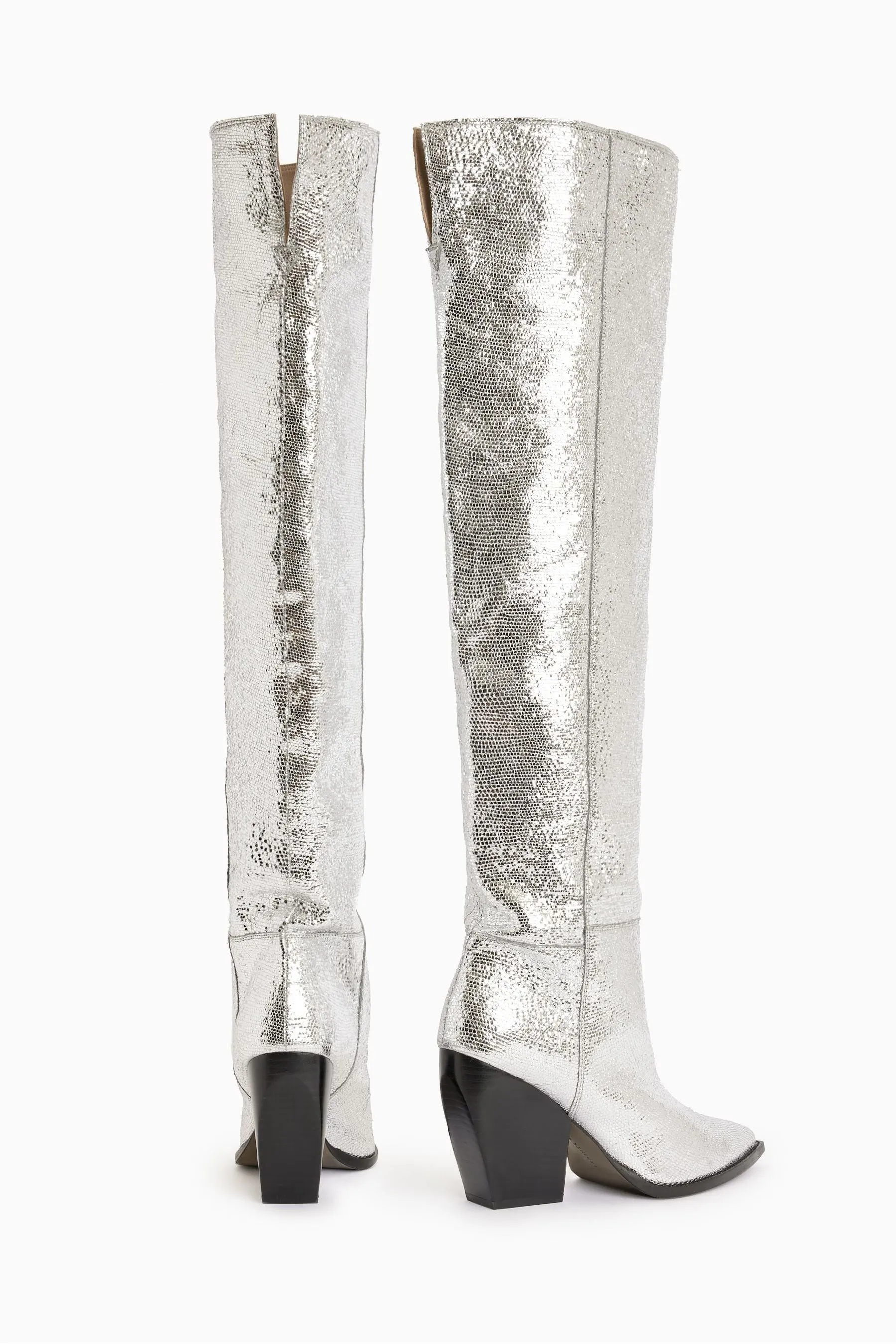 AllSaints - Argento - Reina Dettagli metallizzati Stivali