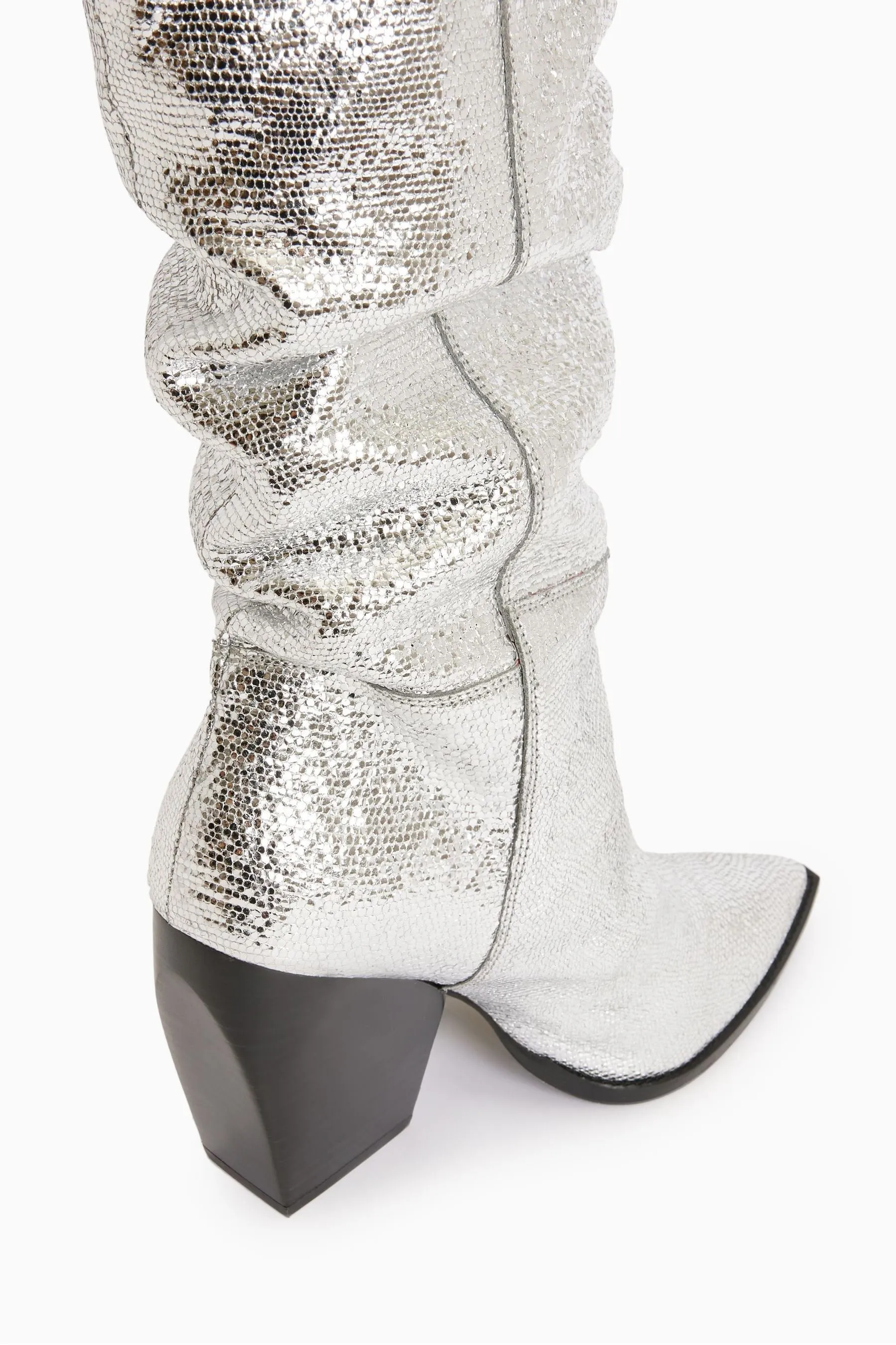 AllSaints - Argento - Reina Dettagli metallizzati Stivali