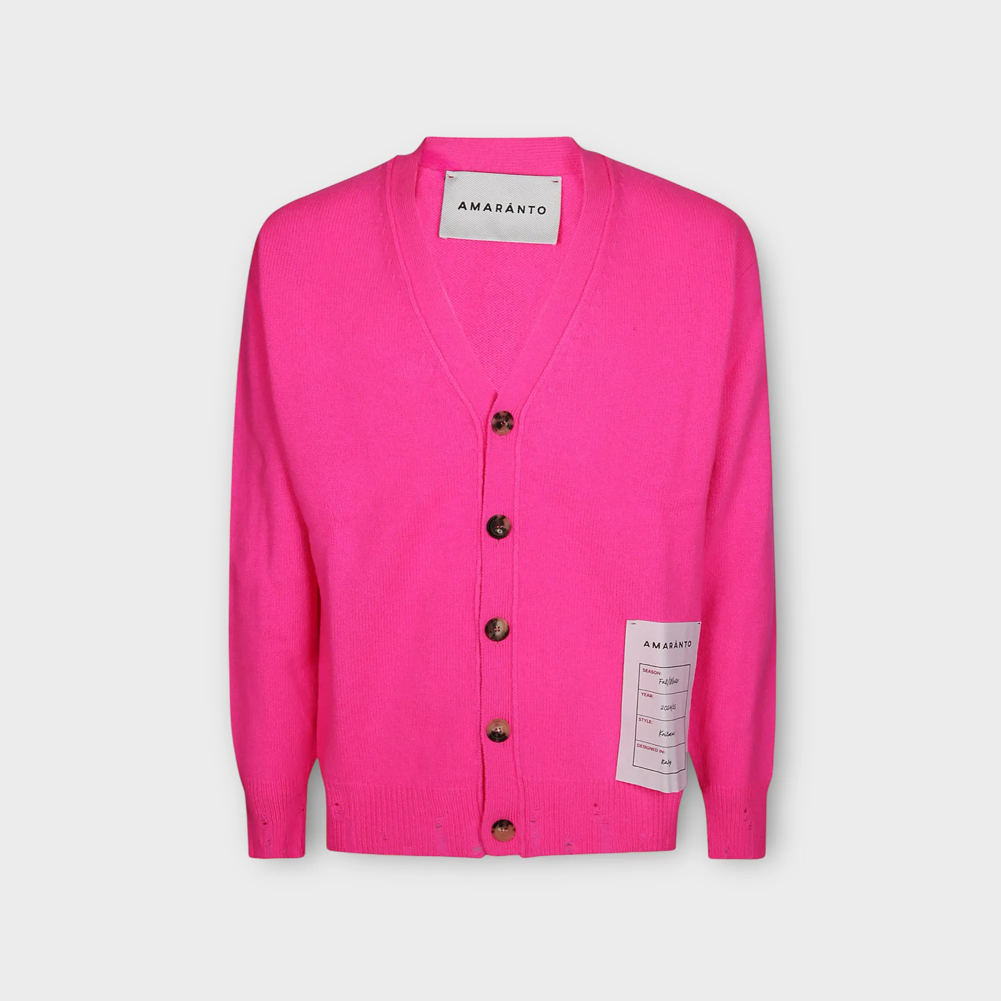 AMARANTO Wool and Cashmere Cardigan Over