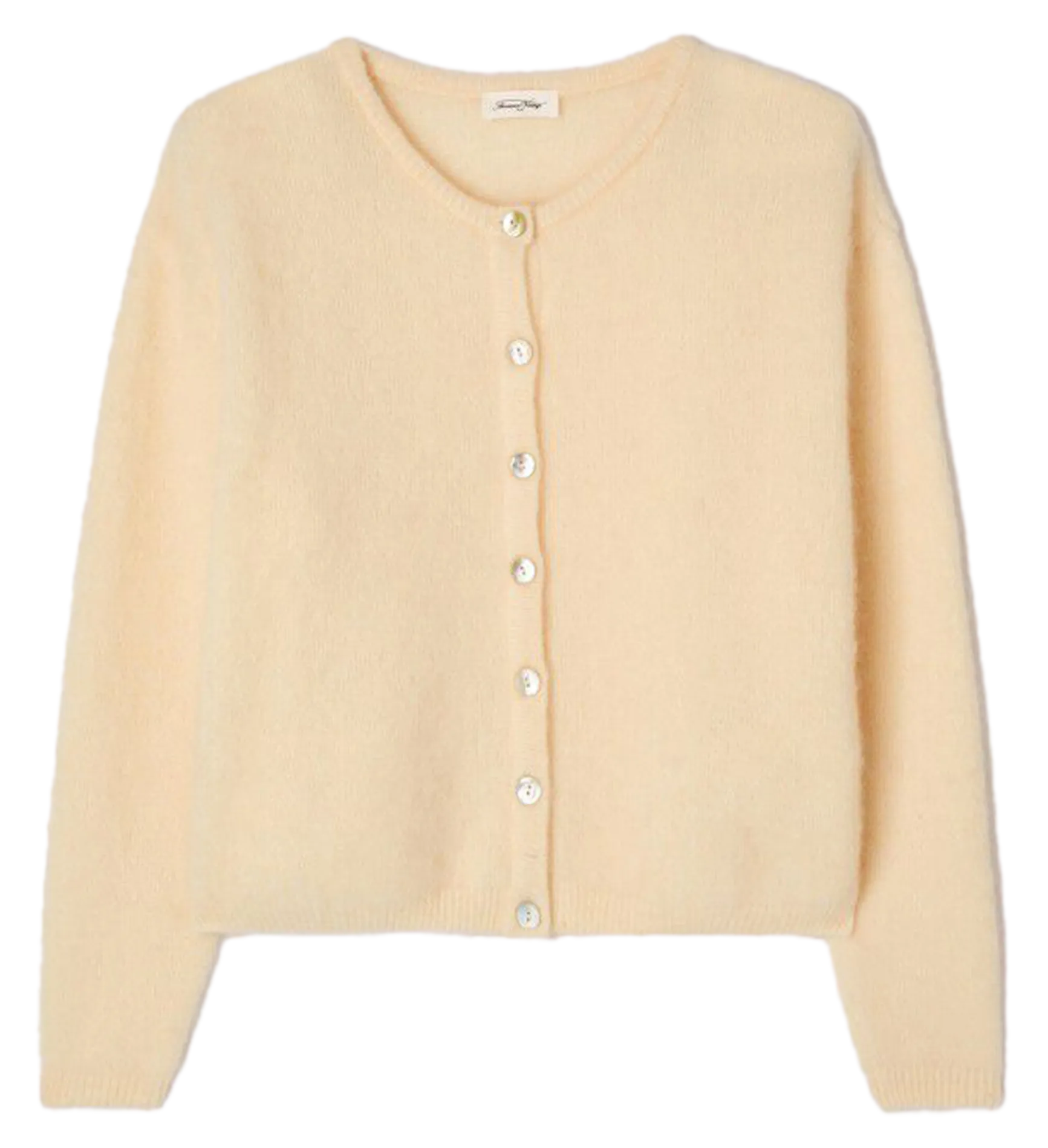  AMERICAN VINTAGE   VITOW - Cardigan scollo tondo in misto lana | Beige