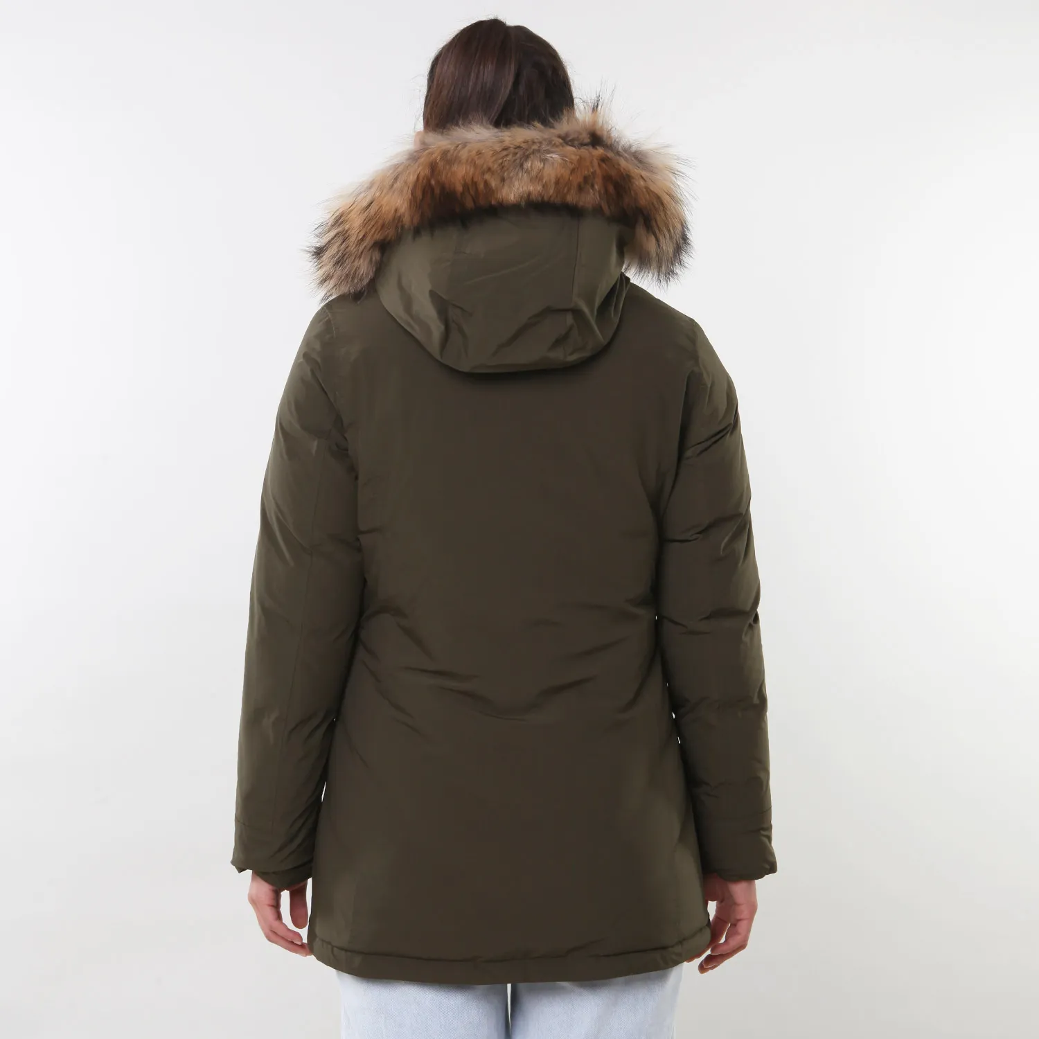 Arctic Parka Luxury Raccoon Verde Scuro Ragazza