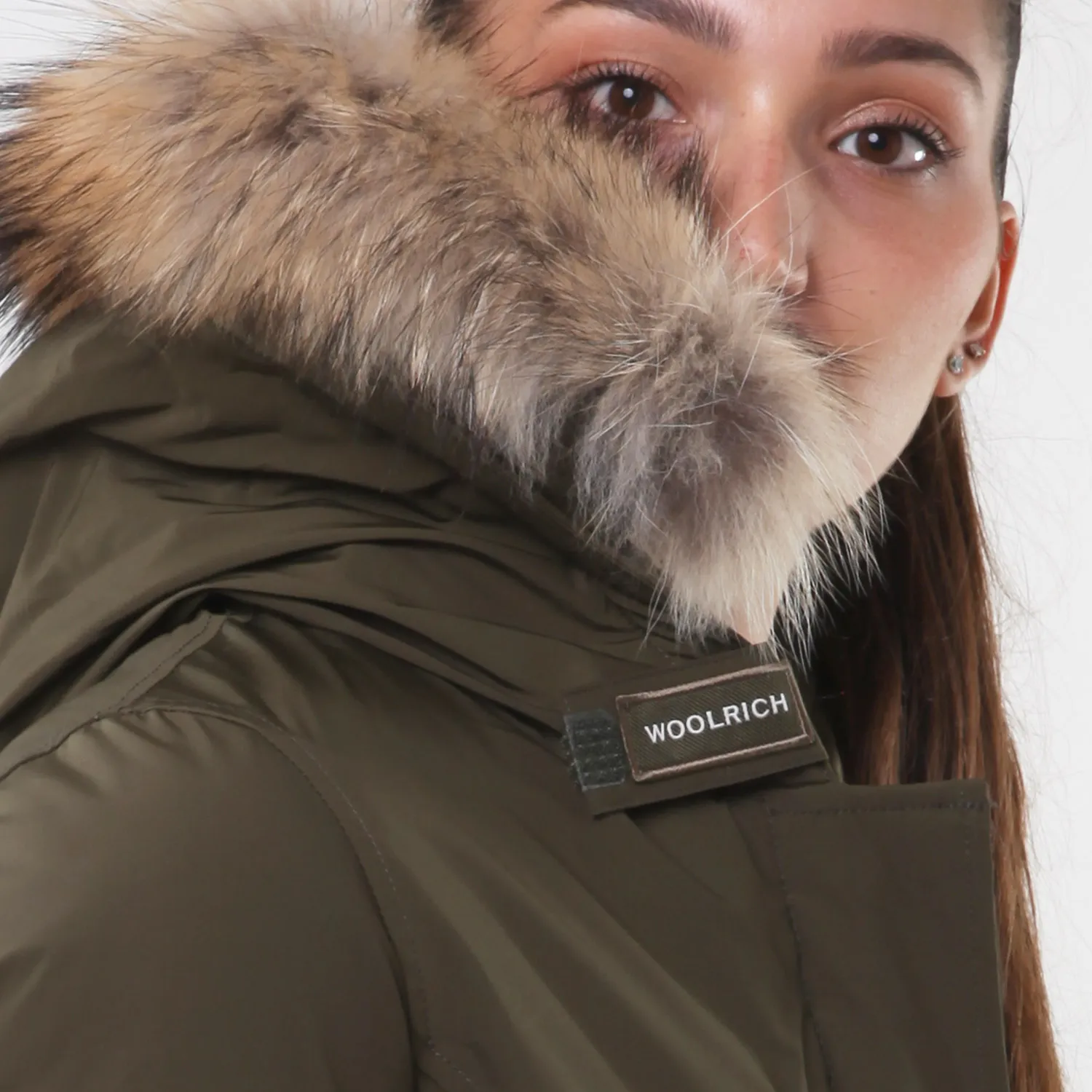Arctic Parka Luxury Raccoon Verde Scuro Ragazza