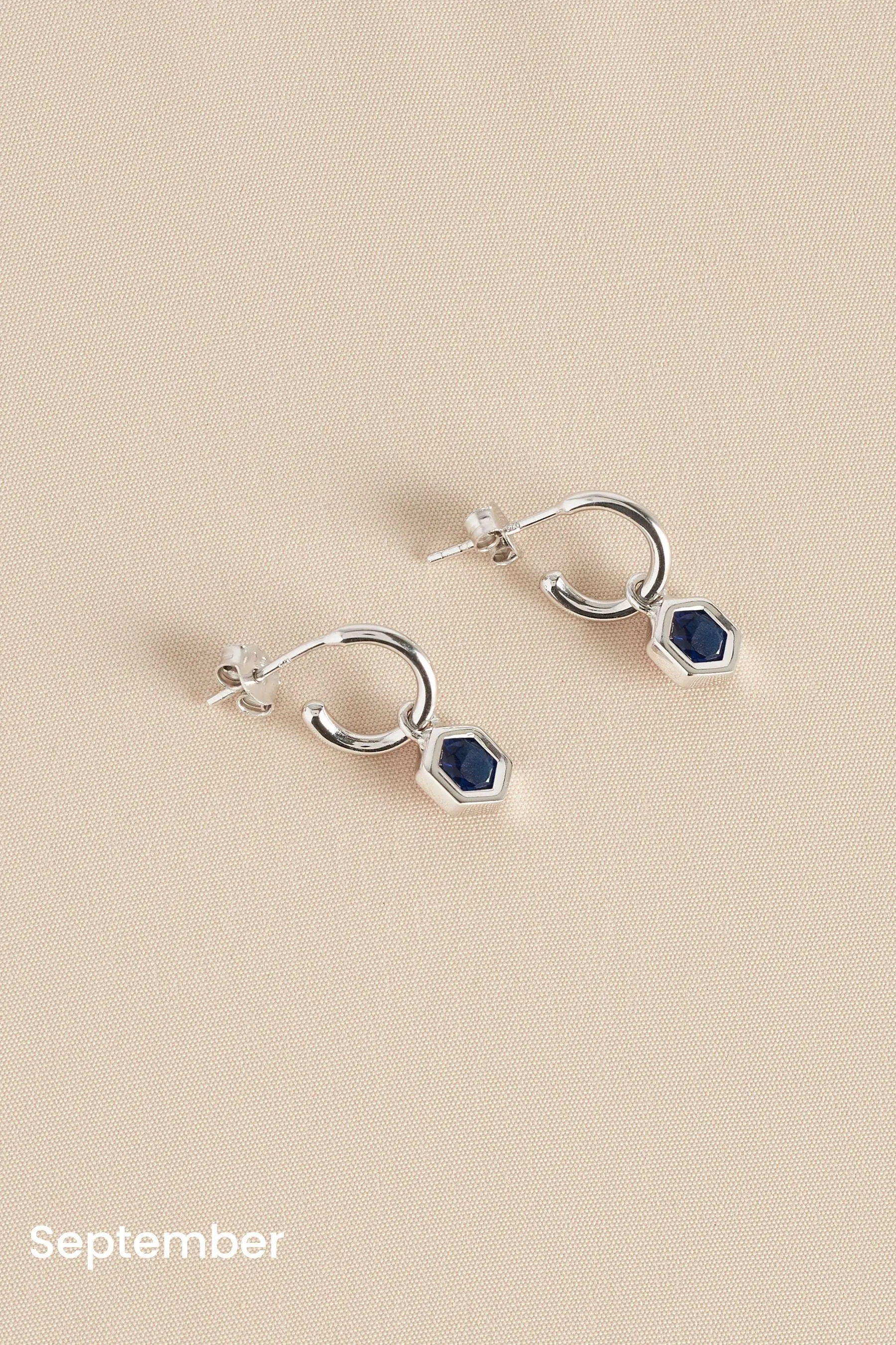 Argento sterling  - Orecchini a cerchio esagonali