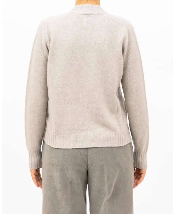 Arovescio - Cardigan Boxy Scollo V Beige Donna