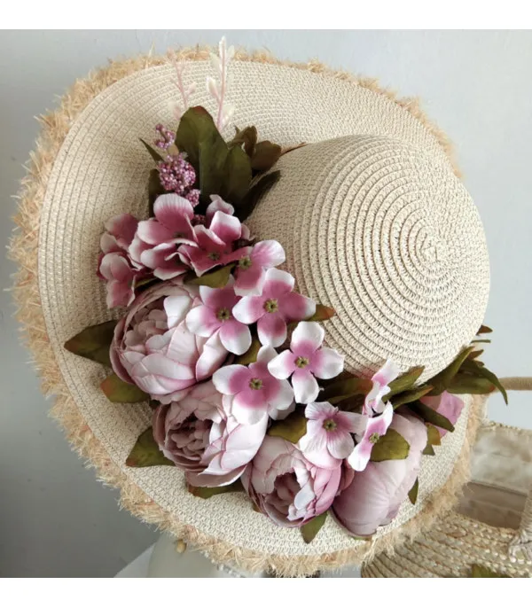 Beach bag & Hat Peony