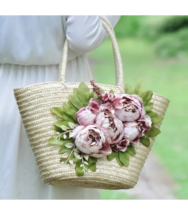 Beach bag & Hat Peony