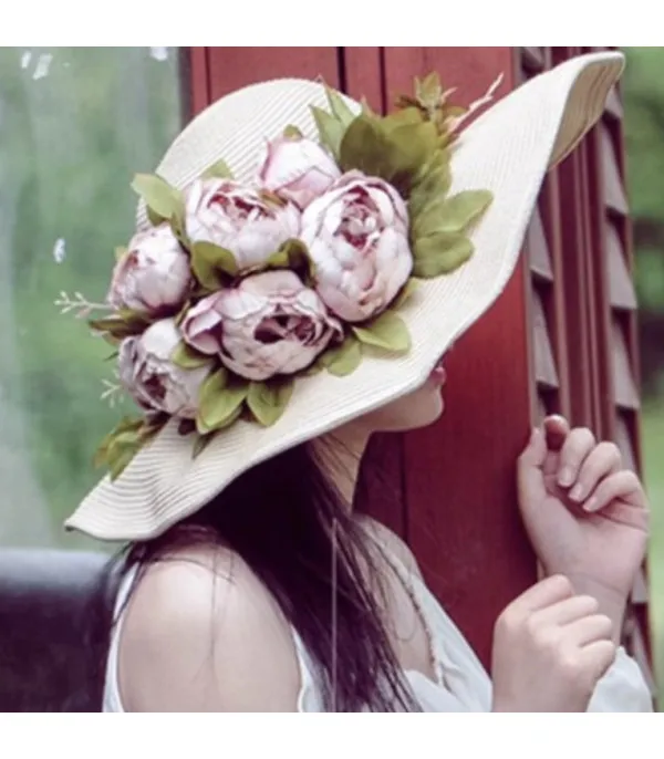 Beach bag & Hat Peony