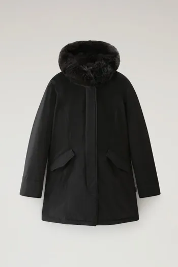 Beaker Parka in Ramar Cloth con pelliccia sintetica                                                                             