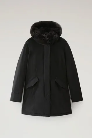 Beaker Parka in Ramar Cloth con pelliccia sintetica                                                                             