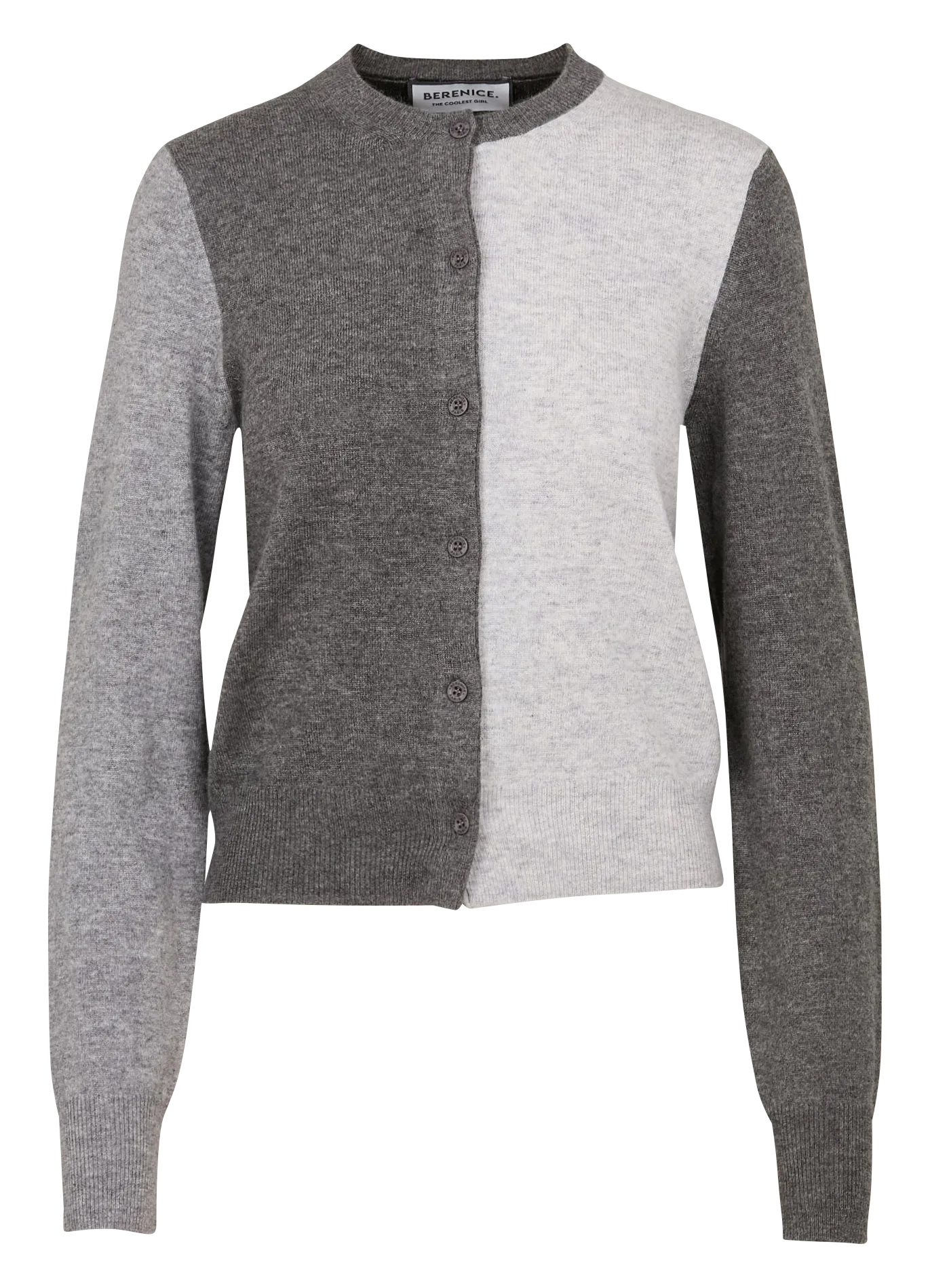  BERENICE   GABRIEL - Cardigan dritto scollo tondo in misto lana | Nero