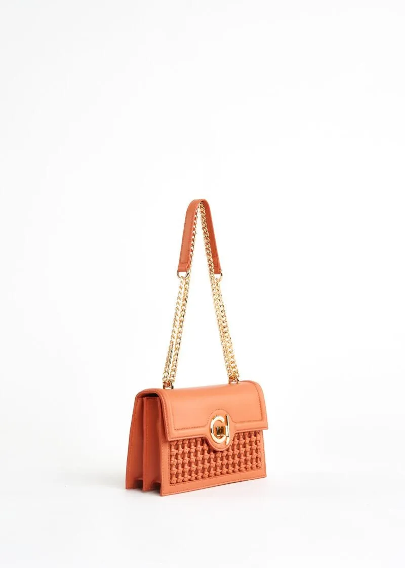 Borsa a spalla con intreccio