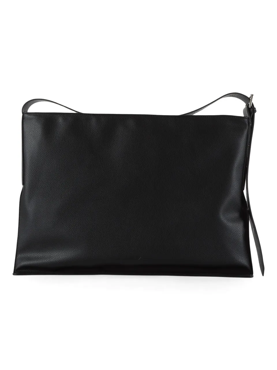 Borsa a spalla effetto martellato con logo impresso