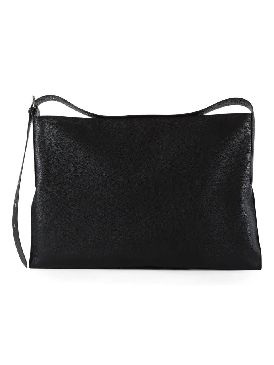 Borsa a spalla effetto martellato con logo impresso
