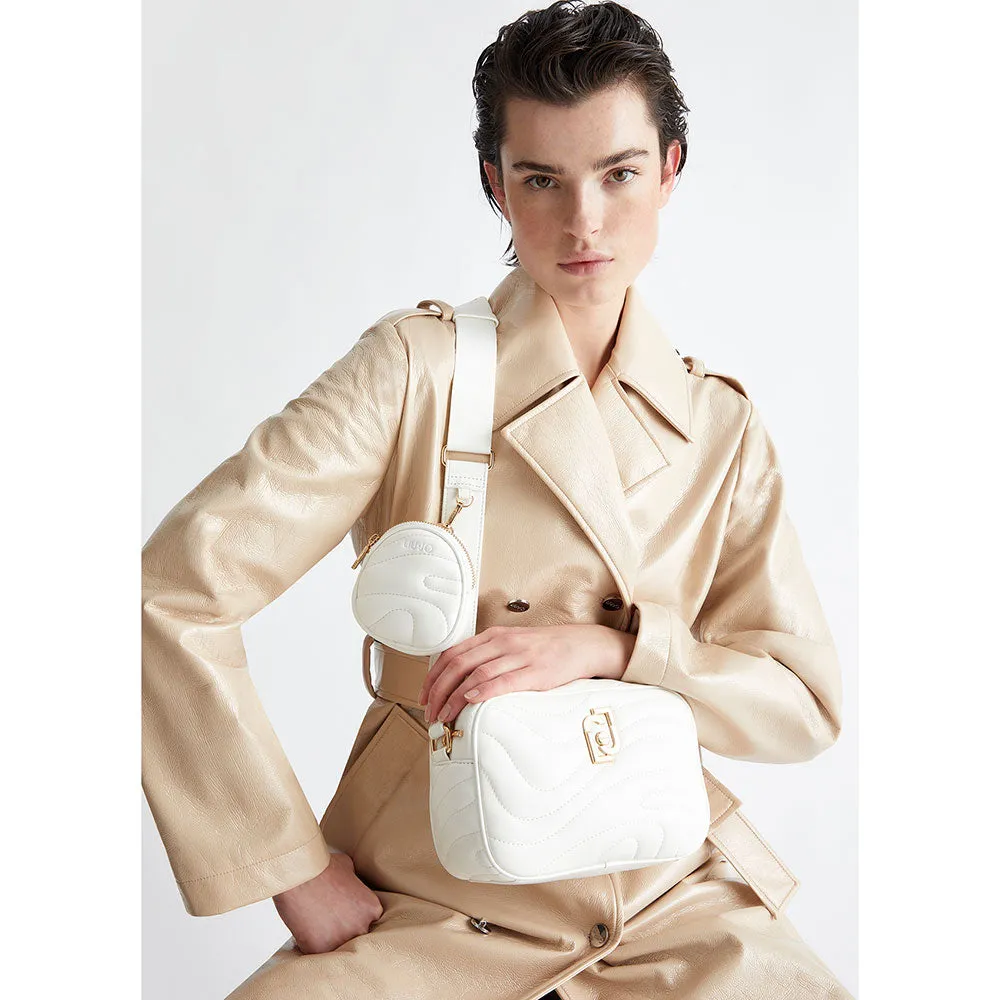 Borsa a Tracolla LIU JO Better Trapuntata Off White con Charm