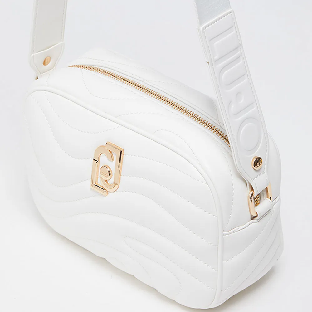 Borsa a Tracolla LIU JO Better Trapuntata Off White con Charm