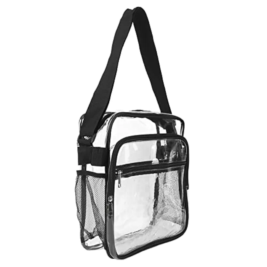 Borsa a Tracolla Trasparente, Cuciture rinforzate Borsa a Tracolla Trasparente in PVC Moda Multiuso Leggera per Lavoro da Viaggi