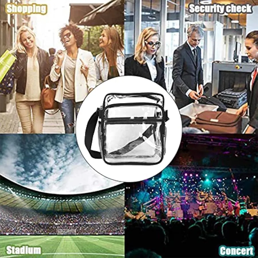 Borsa a Tracolla Trasparente, Cuciture rinforzate Borsa a Tracolla Trasparente in PVC Moda Multiuso Leggera per Lavoro da Viaggi