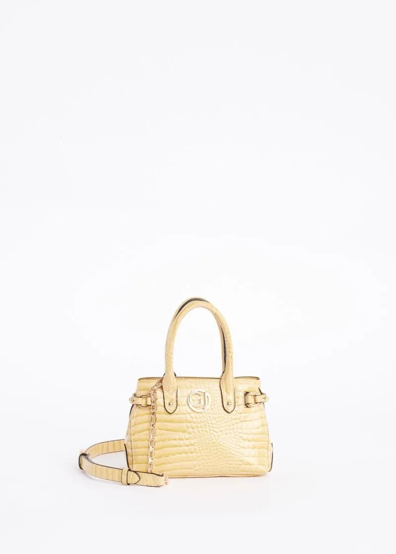 Borsa crossbody con stampa cocco