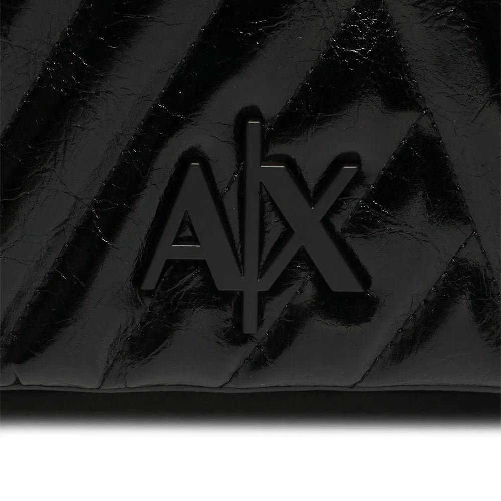 Borsa Donna a Spalla ARMANI EXCHANGE Chiusa con Pattina colore Nero Misura Grande