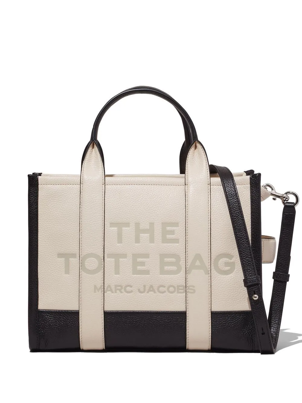 Borsa the medium tote in beige e nero - donna