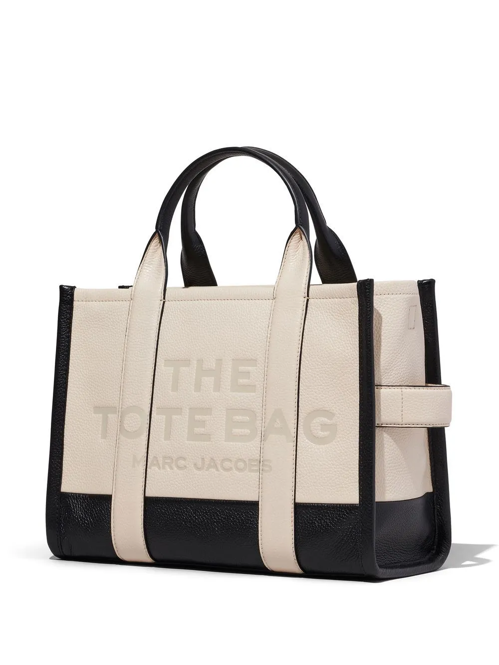 Borsa the medium tote in beige e nero - donna