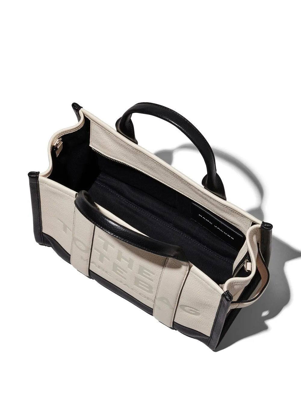 Borsa the medium tote in beige e nero - donna
