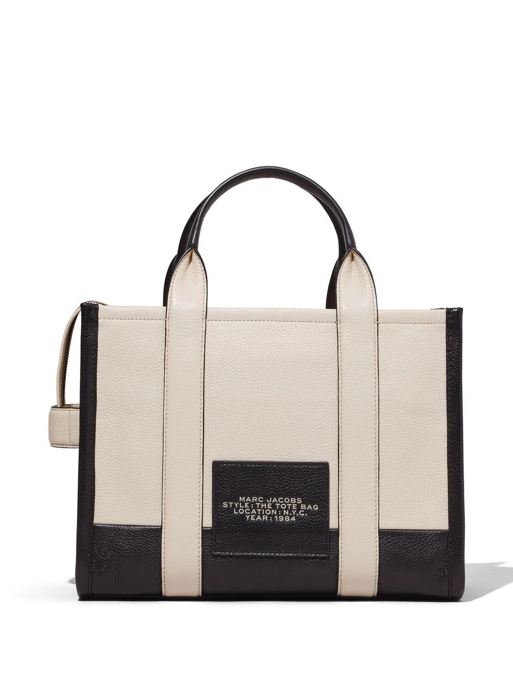 Borsa the medium tote in beige e nero - donna