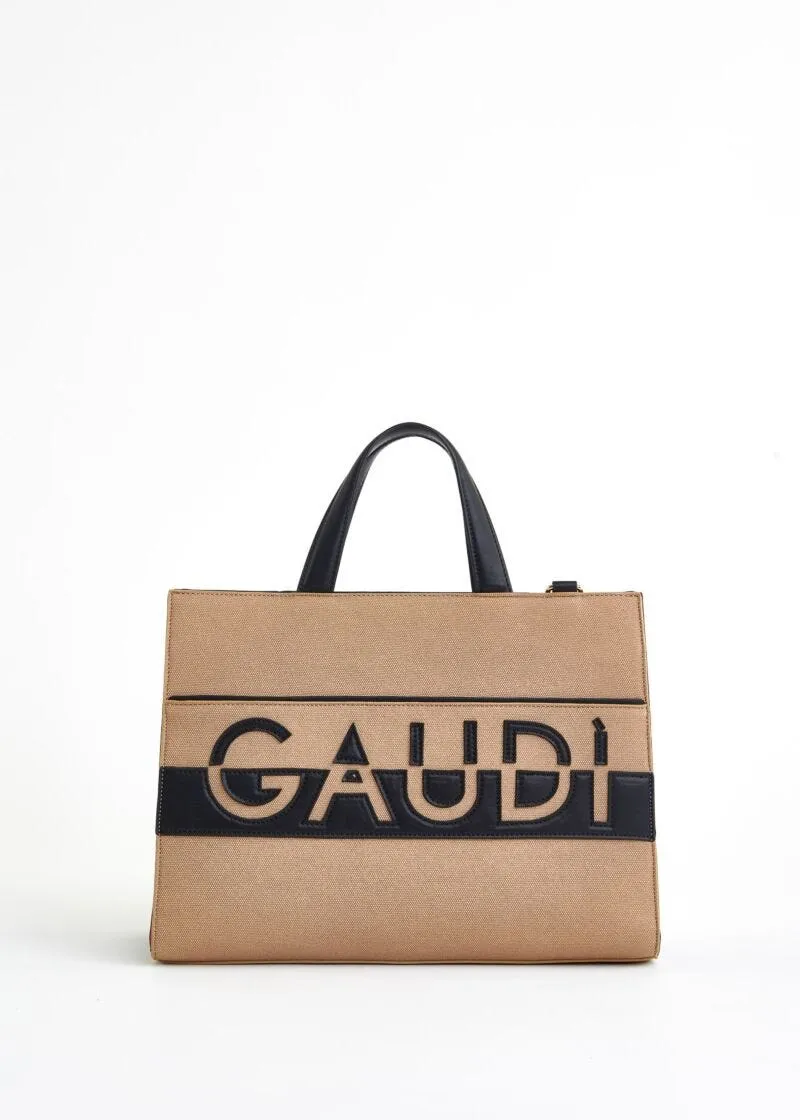 Borsa top handle con logo