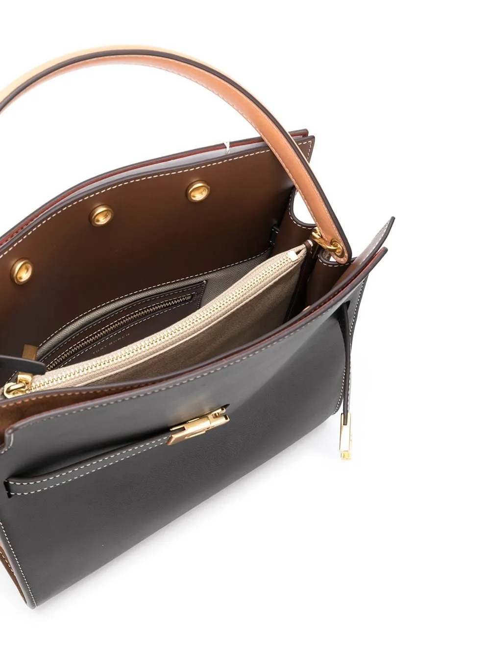 Borsa tote lee radziwill in nero e beige  Tory Burch - donna