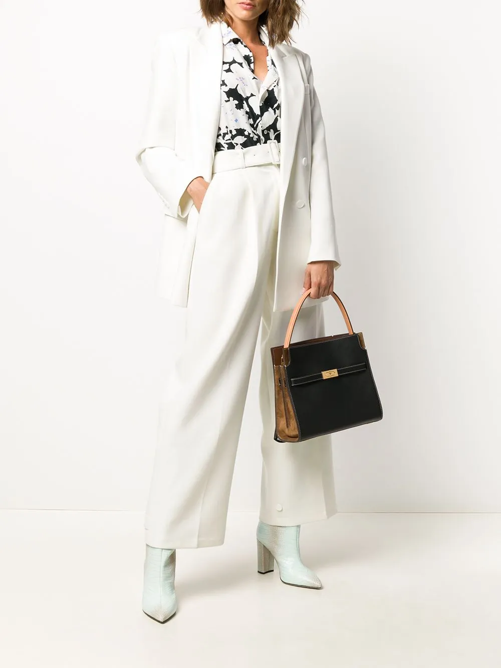 Borsa tote lee radziwill in nero e beige  Tory Burch - donna
