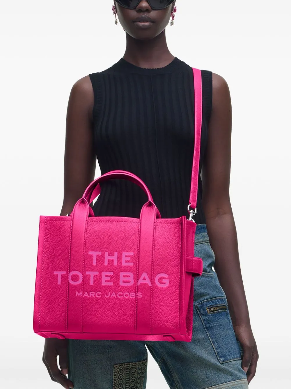 Borsa tote media in pelle rosa Marc Jacobs - donna