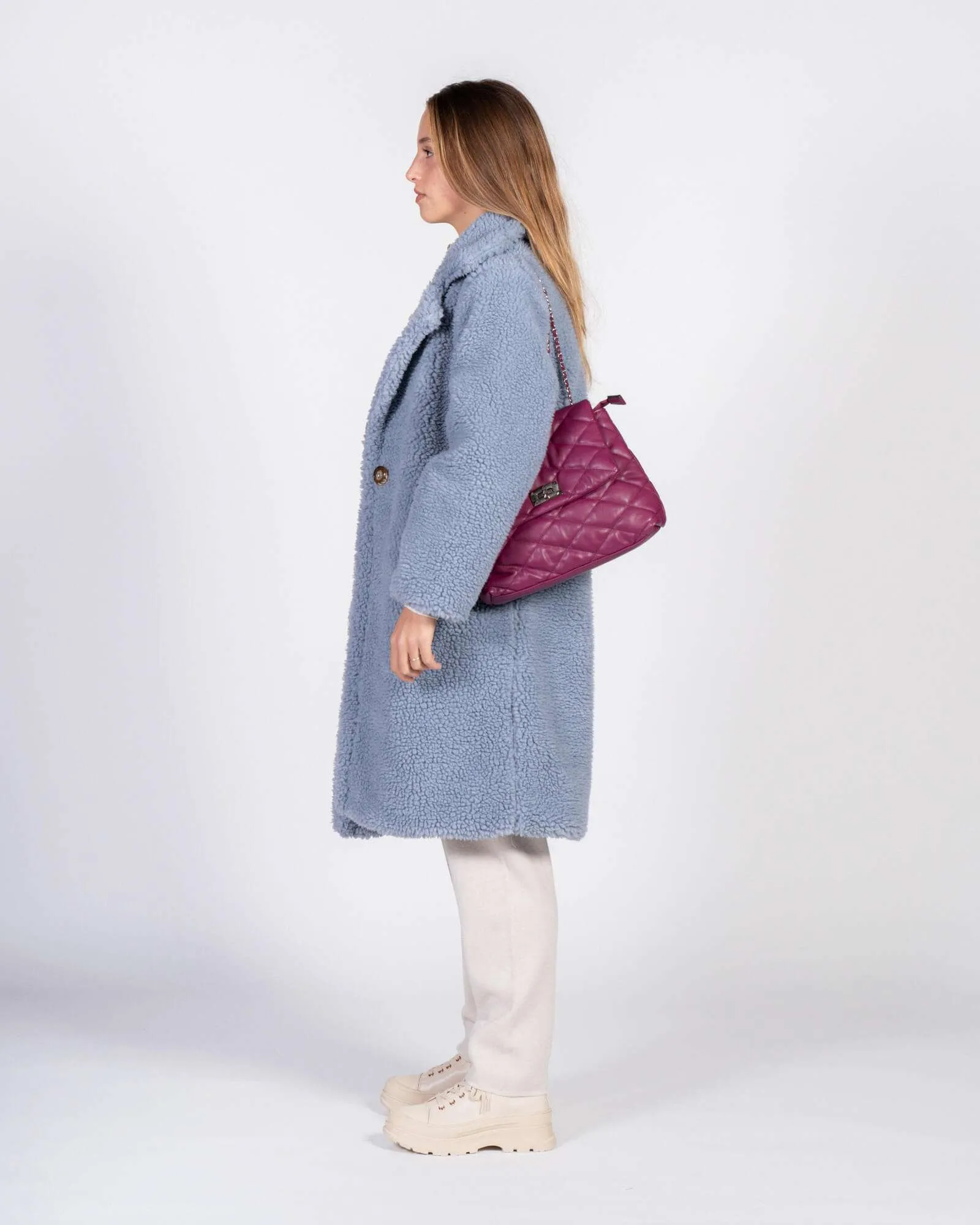 Borsa trapuntata prugna