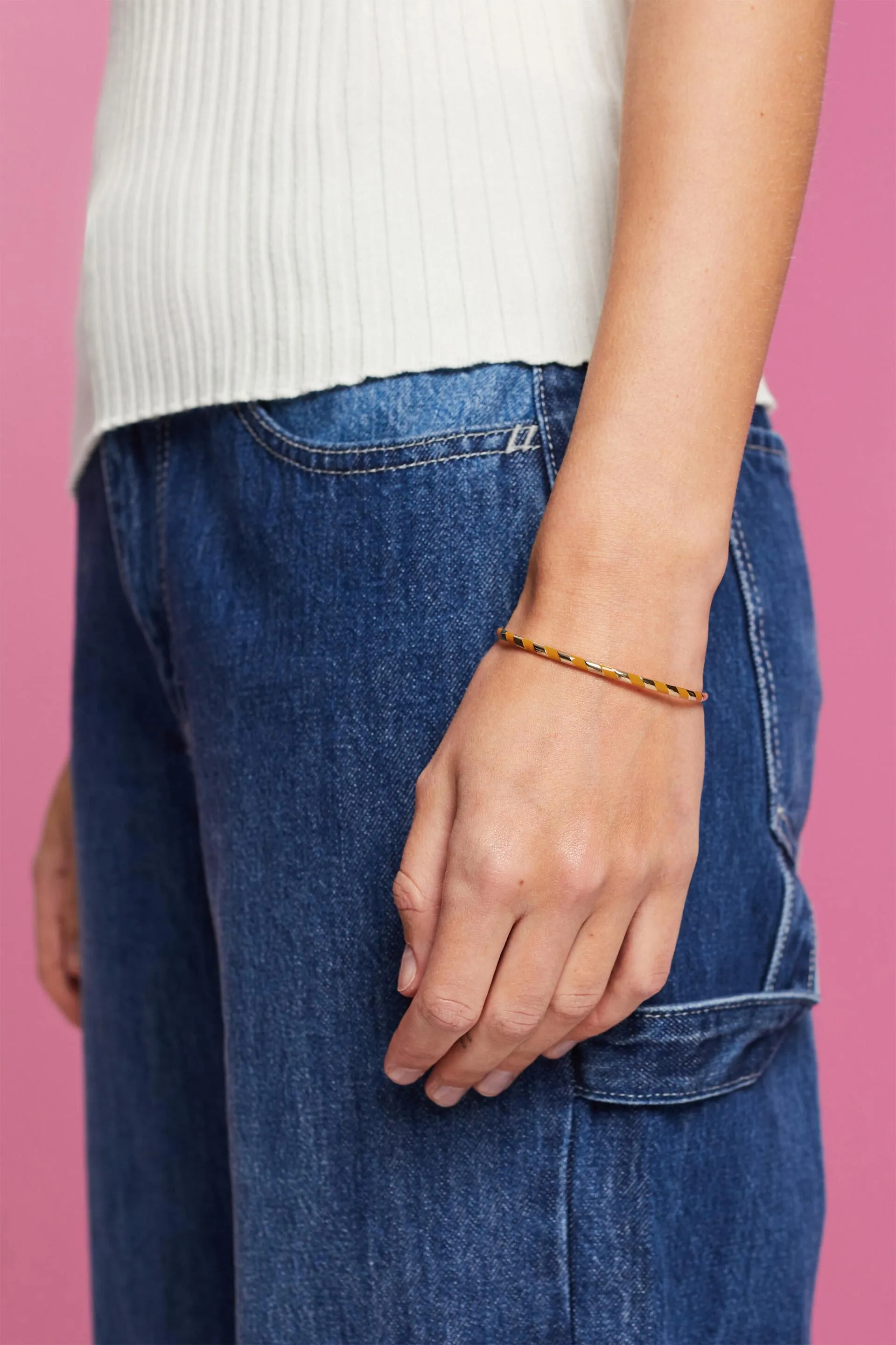 Bracciale in acciaio inossidabile bicolore