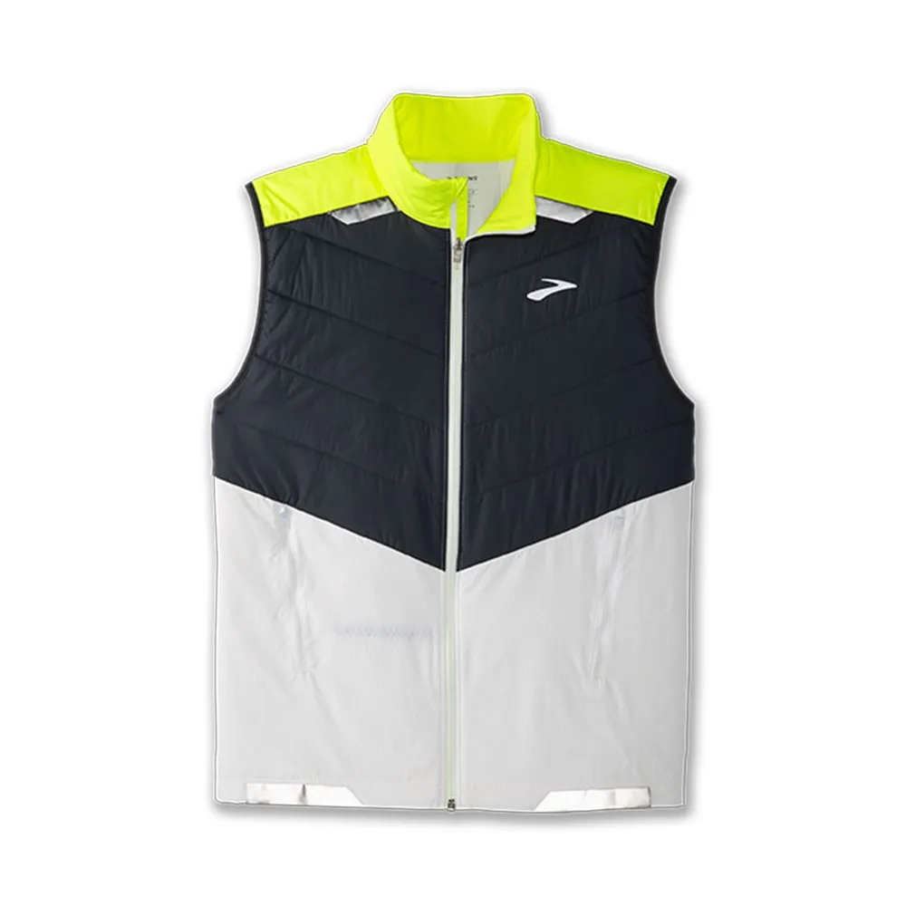 Brooks Gilet Running Run Visible Insulated Bianco Uomo