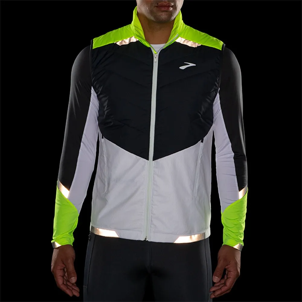 Brooks Gilet Running Run Visible Insulated Bianco Uomo