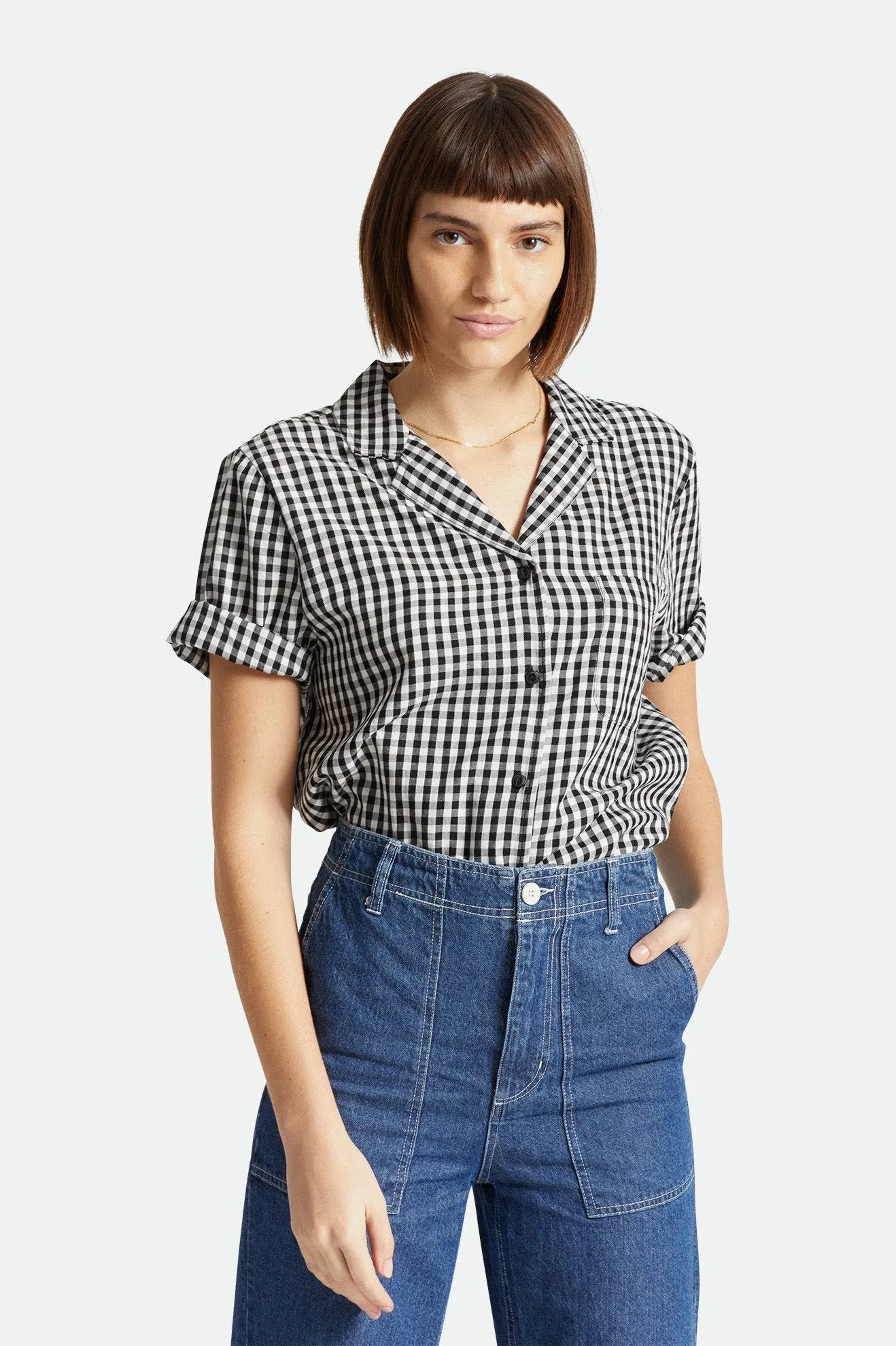 BUNKER GINGHAM BF S/S WVN - BLACK