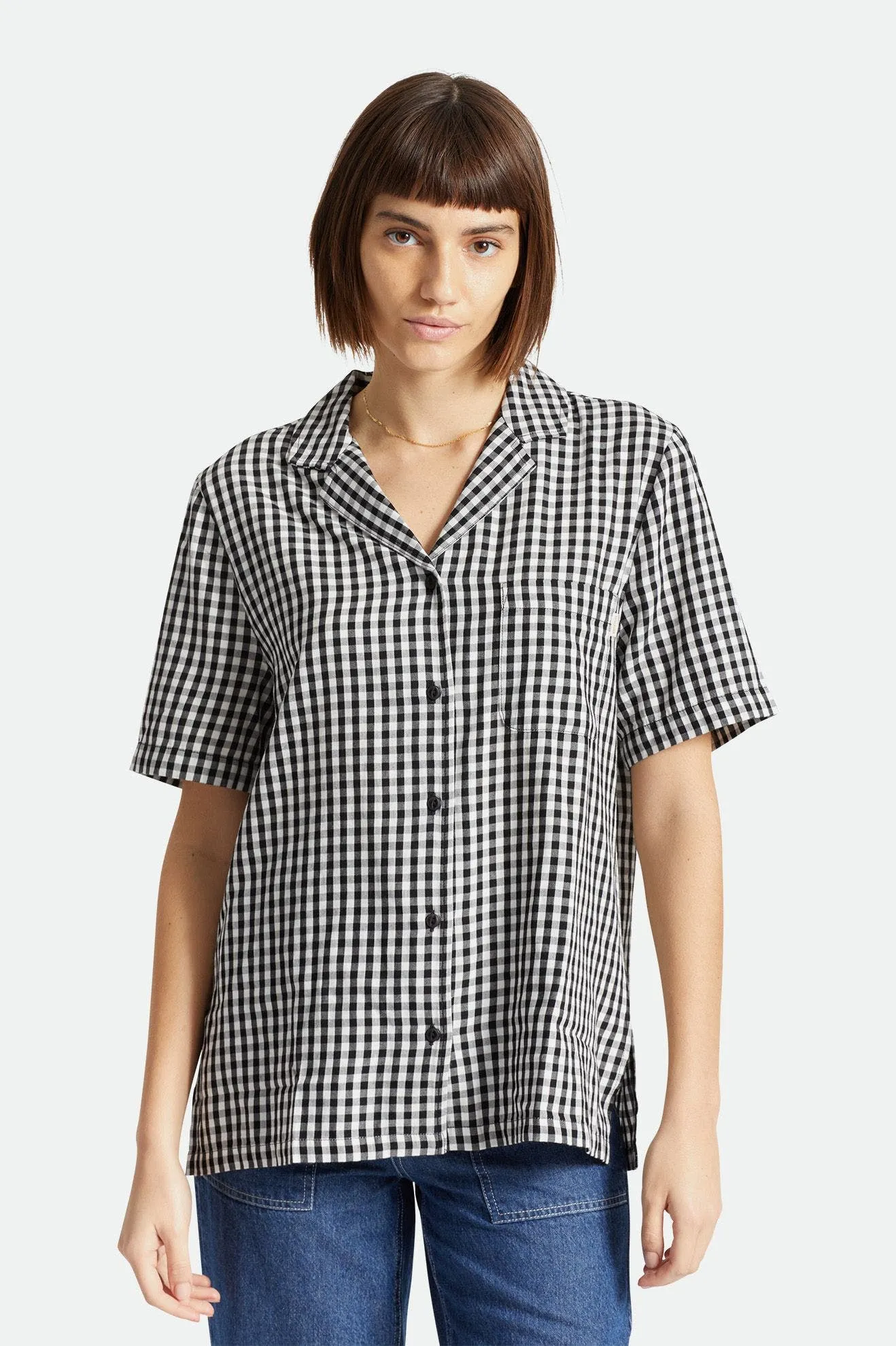 BUNKER GINGHAM BF S/S WVN - BLACK