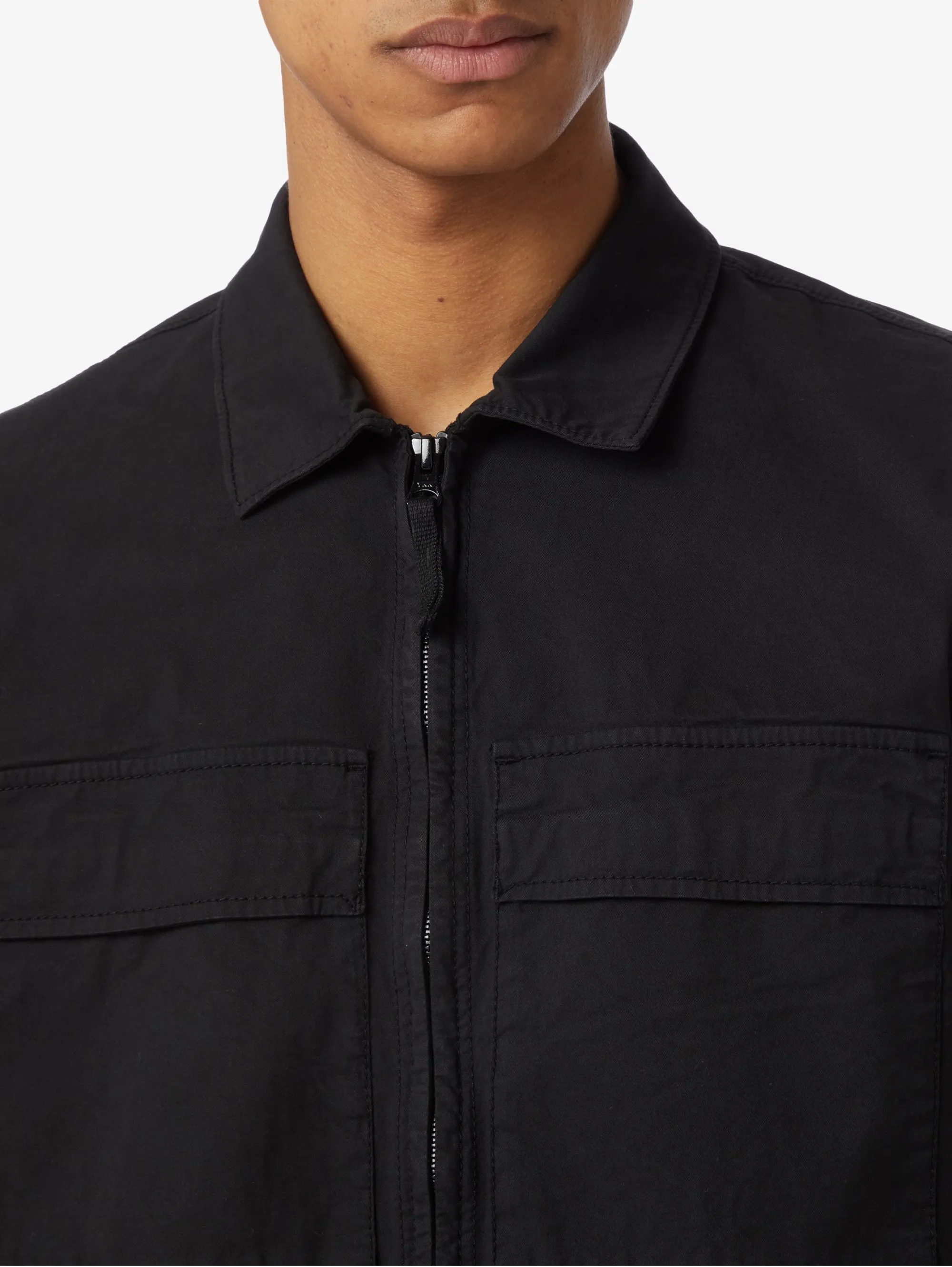Camicia Over in Cotone Supima Nero