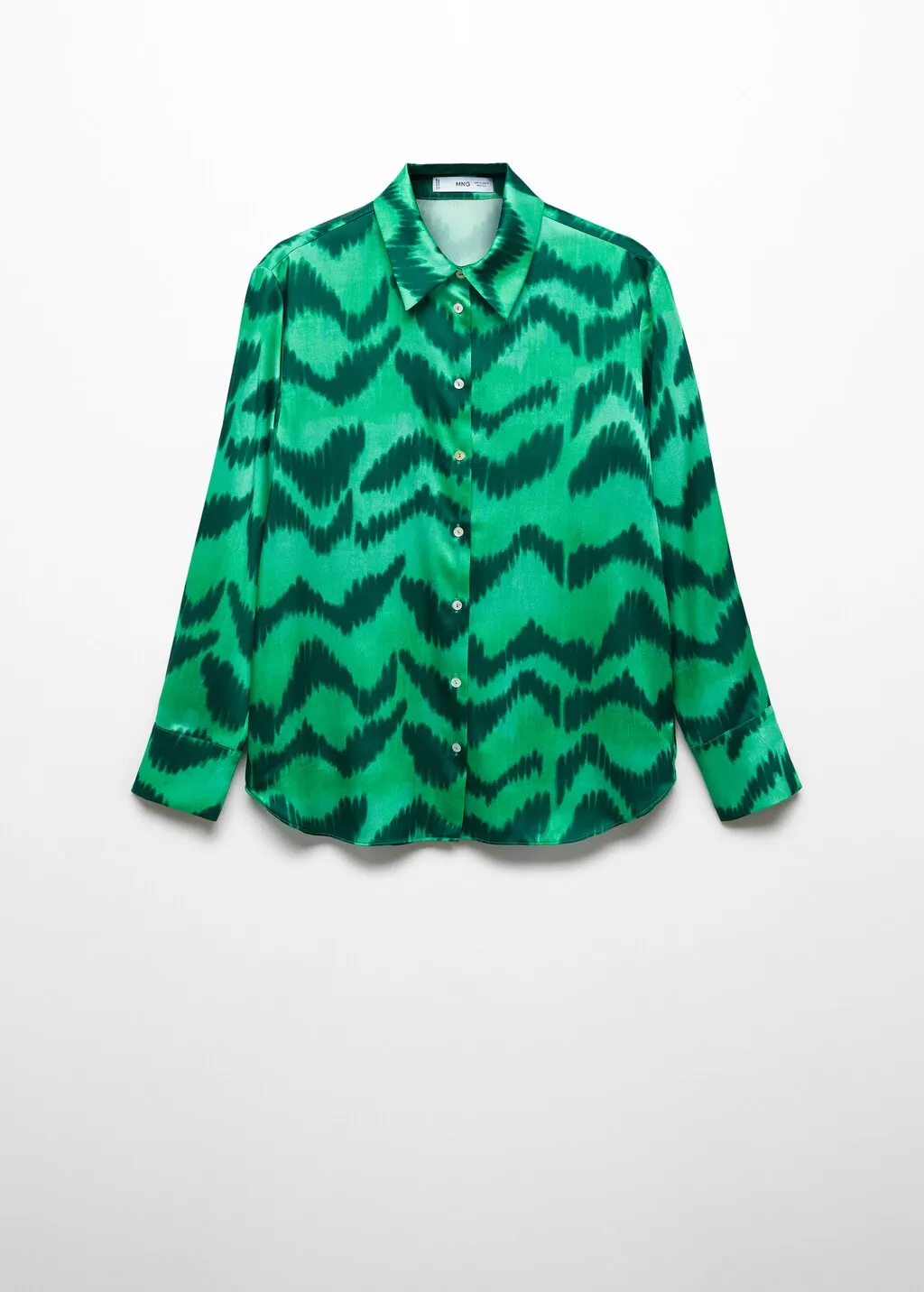 Camicia satinata stampata