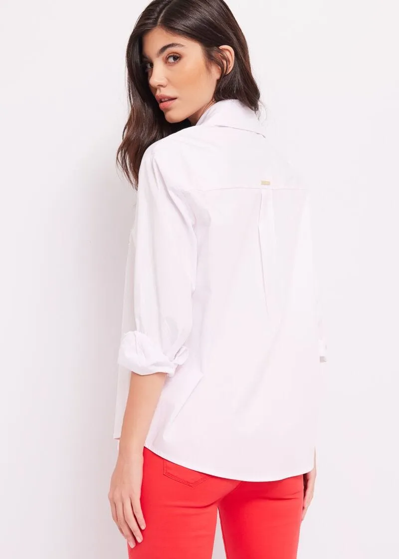 Camicia stretch con pizzo